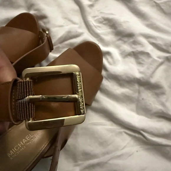 MICHAEL Michael Kors Tan Wedge Sandals - Picture 3 of 4